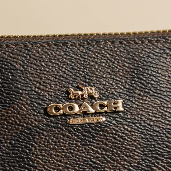 Coach Nolita 19 in Brown Blocked Signature Women's Shoulder Bag