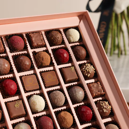 Sweetzerland Luxury Chocolate Box | Baby Girl Flowers Bouquet