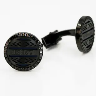 Roberto Cavalli Black & Blue Cuﬄinks