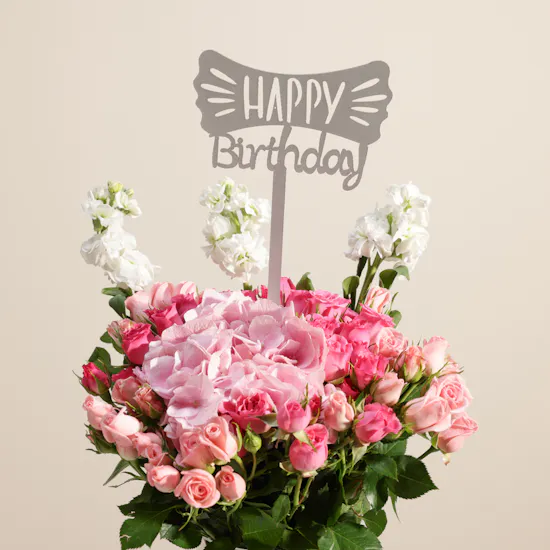 Floward Delicious Cake | Happy Birthday Elegant Flower