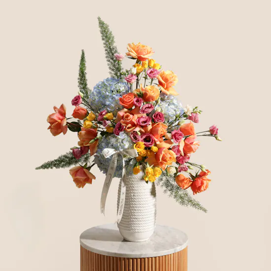 Sunset Whispers Flowers Vase