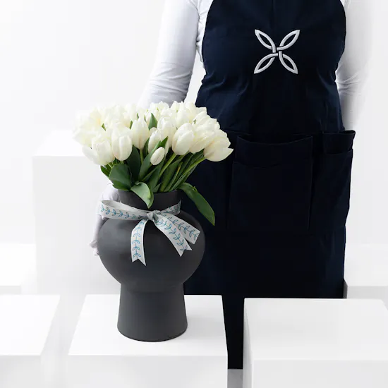 Elegant White Tulip Vase