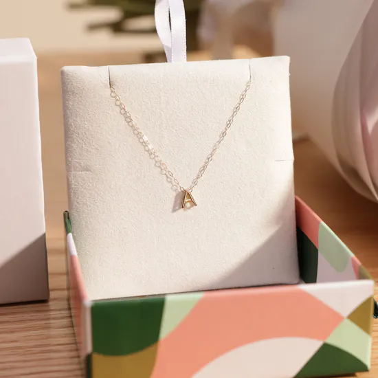 Miss L By L'azurde Gold Letter Elegant Necklace | Flowers