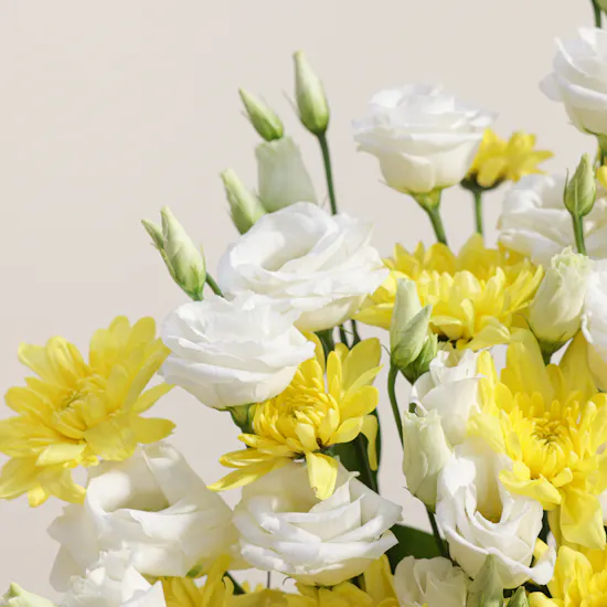 Personalized Get Well Soon Flowers Creamy Vase
