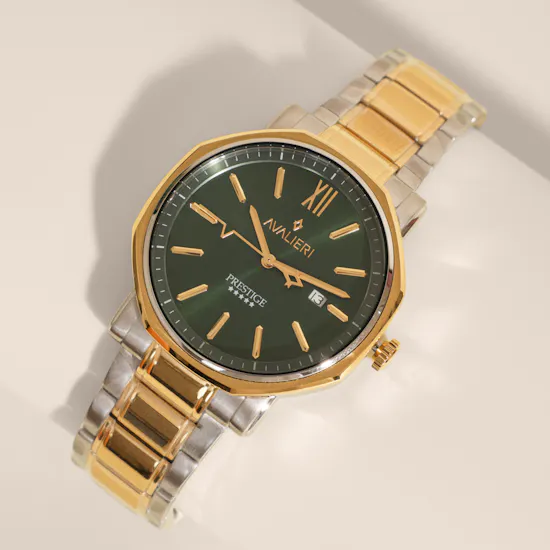 Avalieri Prestige Men's Quartz Green Dial Watch