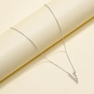 Gold Land V Shape Gold and Diamond Women's Necklace Gold Land V Shape Gold and Diamond Women's Necklace