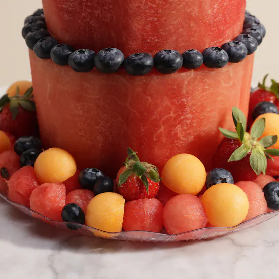 Fruitful Day Happy New Year 2-Tier Fruit Cake