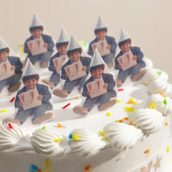 Mister Baker Personalized Happy Birthday Photo Cake