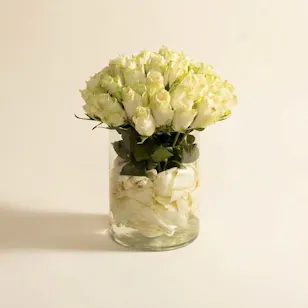 Graceful White Rose Vase Graceful White Rose Vase