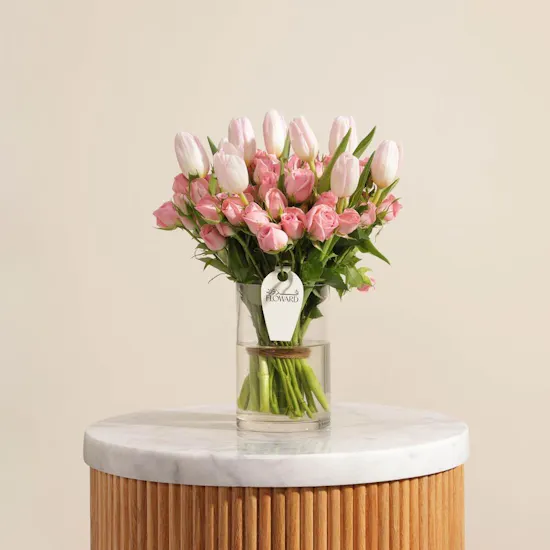 Pure Pink Elegance Flowers Vase