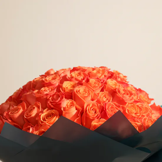Joyful Orange | 100 Rose Bouquet