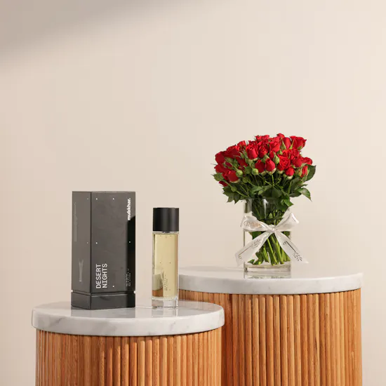 Mubkhar Unisex EDP | Charming Red Baby Roses Vase