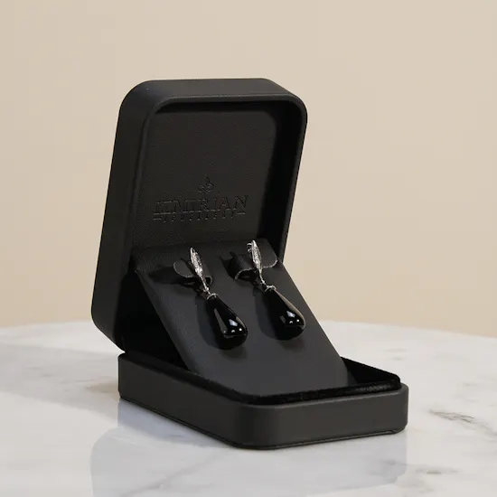 Izmirian Jewellery Onyx Drop Diamond Earrings