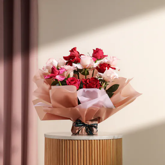 Berry Tones Roses Bouquet