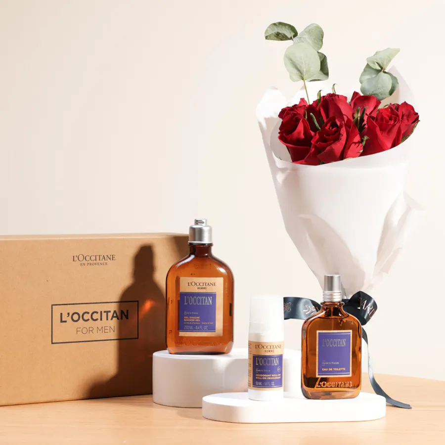 L’Occitane Men's Gift Box | Roses Hand Bouquet  2