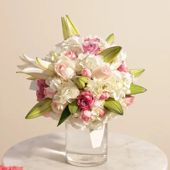Sweet Atelier Love Pink Heart Cake | Happiest Flowers Vase