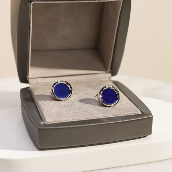 Zayan Lapis Lazuli Silver Dress Cufflinks