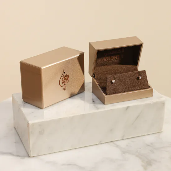 Kooheji Jewellery Rose Gold Heart Baby Earrings