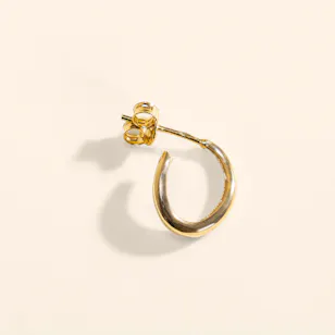 Miss L' Circle Shaped Open Hoop Gold Women's Earring