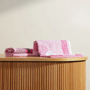 Floward Pink Omani Bougainvillea Flower Fabric Set