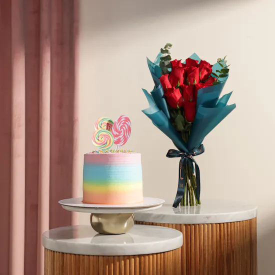 December Cake Colorful Eid Joy Cake | Graceful Flowers