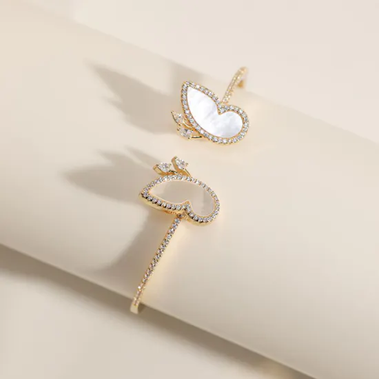 Alvira Butterfly Zerconia Gold Plated Jewelry Set