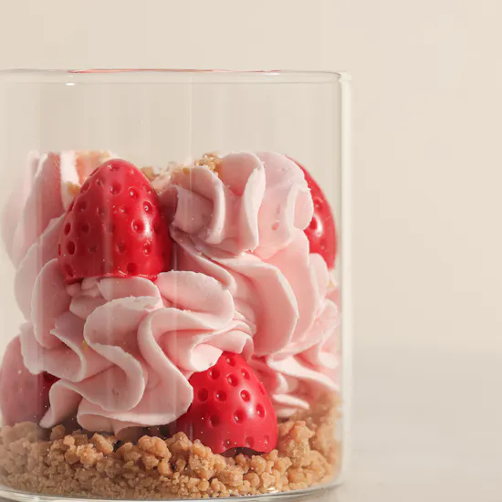 Done By SHK Small Strawberry Cheesecake Candle