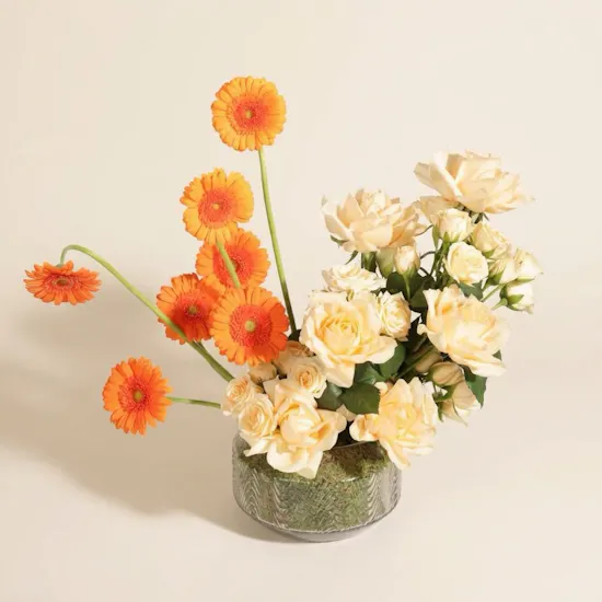 Radiance in Peach Flower Vase