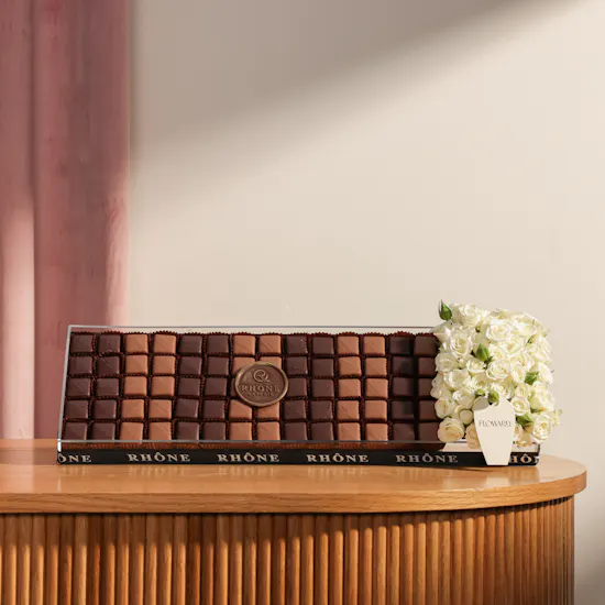 Rhône Floral Chocolate Acrylic Tray