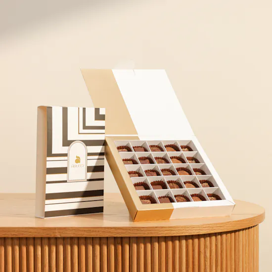 Abucci Black and Gold Chocolate Box | 25 Pieces