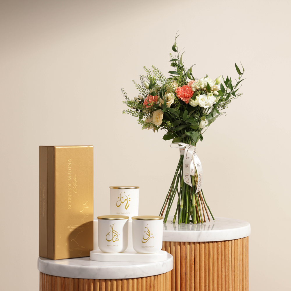 Light Of Sakina Candle | Blooms Bouquet