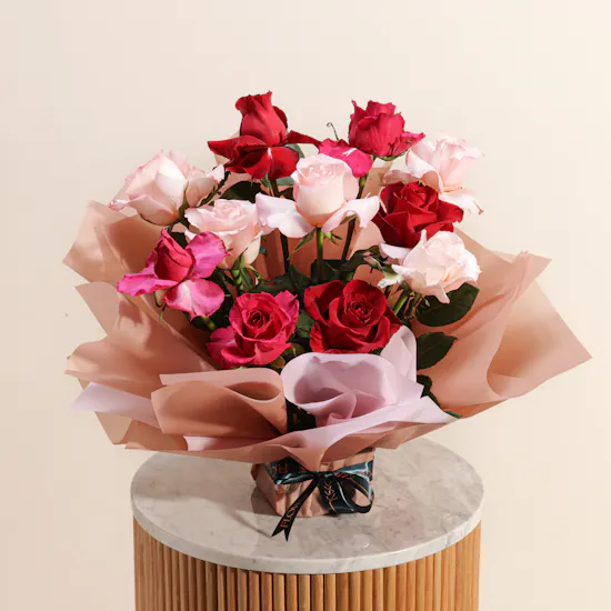 Berry Tones Roses Bouquet