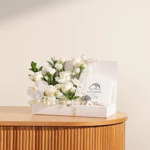 Gifted White Baby Born Set | Welcome Blooms
