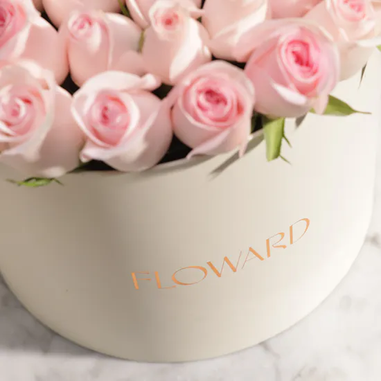 Cute Light Pink Roses Box | 55 Flower