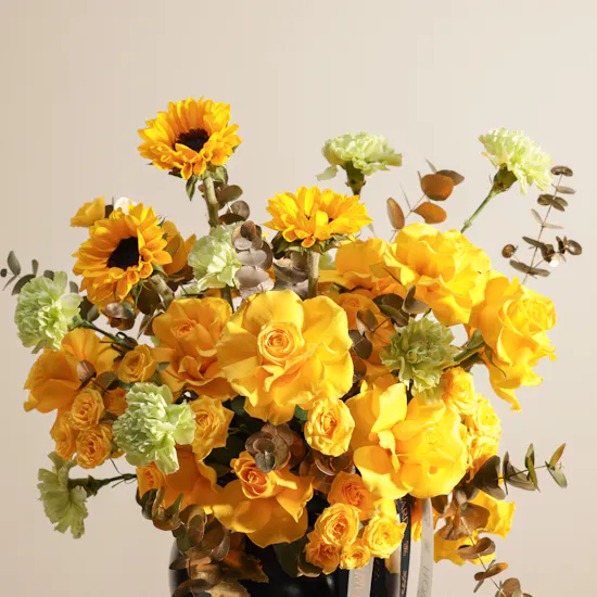 Yellow Delight Flower Vase
