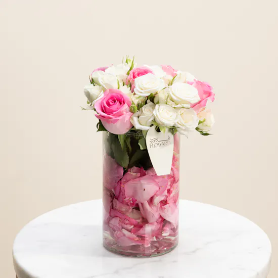 Blush of Dawn Flowers Vase