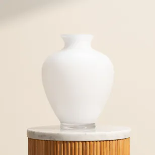 Floward White Opal Glass Vase