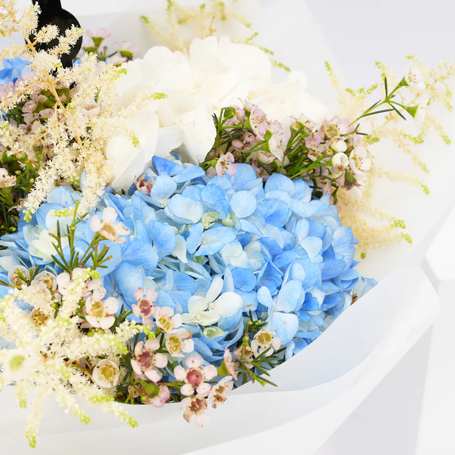Hydrangea Bouquet | White Wrap 3