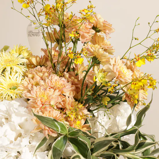 Shiny Sunrise Flowers Vase by September Studio