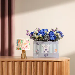 Floward Painted Palette Knife Cake | Welcome Baby Boy Flowers