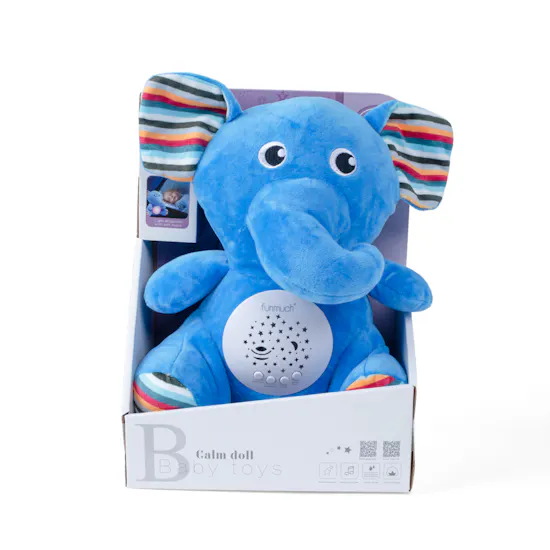 Furry ELEPHANT toy with lights and music for kids