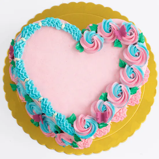 Heart Butter Cake | Red Roses