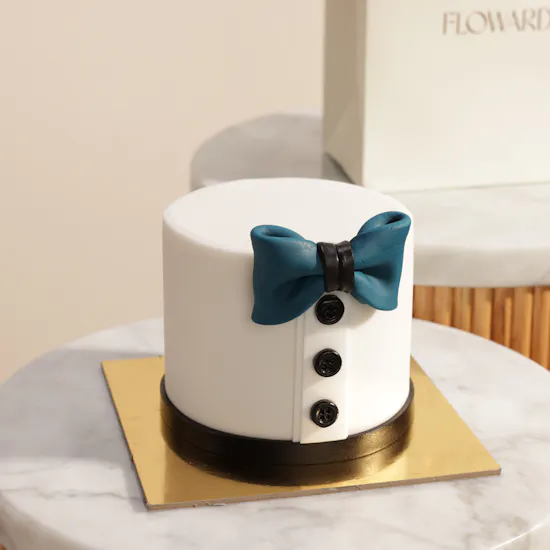 Floward Blue Bowtie Cake | Charming Elegance Bouquet