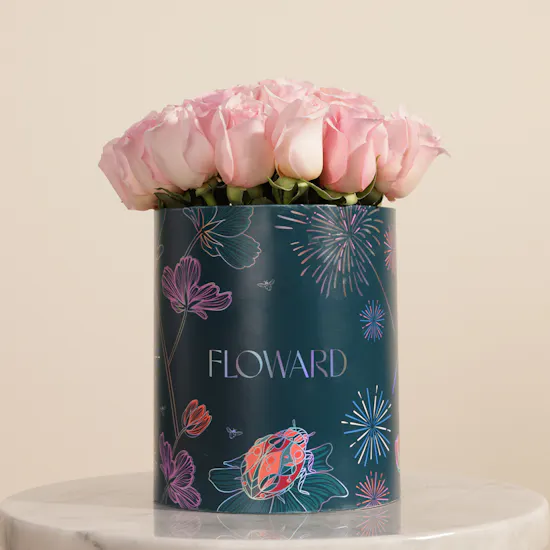 Blush Light Pink Rose Box | 25 Flowers