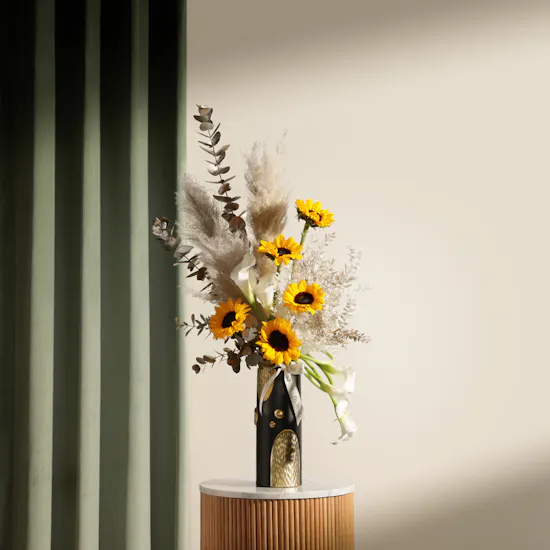 Golden Spectrum Flower Vase
