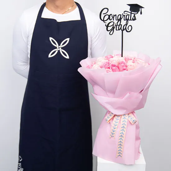 Graduation Bouquet | Pink Roses