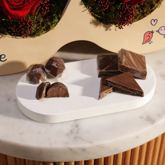 Floward Mix Chocolates | I Love You Red Flowers and Balloon
