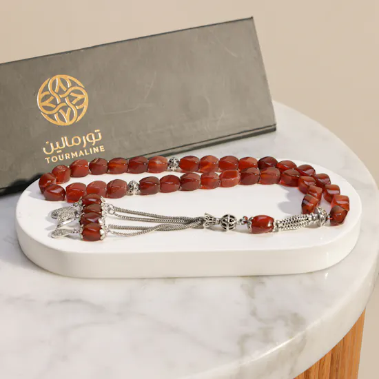 Epock Burgundy Porcelain Misbaha