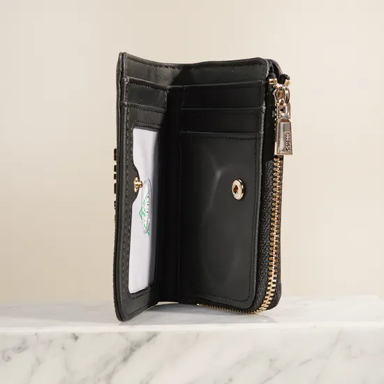 Guess Dea SLG Women Black Zip Around Black Wallet