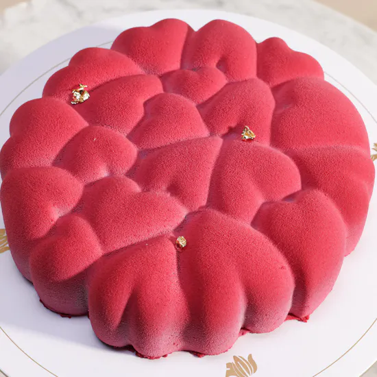 Opera Red Hearts Cake